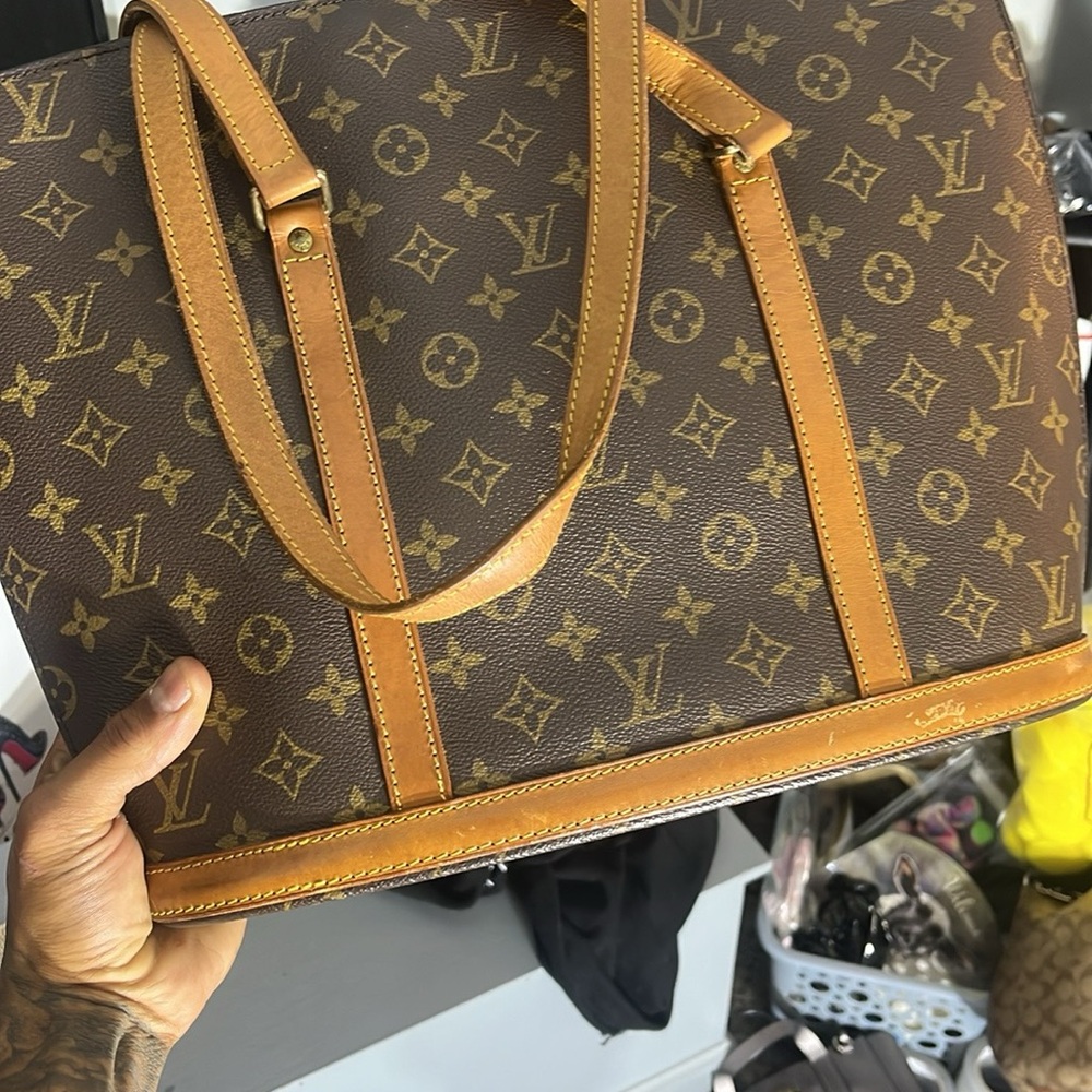 Louis Vuitton Monogram Tan and Brown Briefcase
